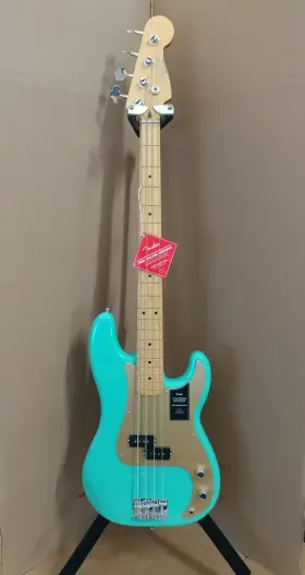 0149612373 Fender Vintera 50s P-bass 4-string Electric Bass Guitar With Gig Bag Sea Foam Green