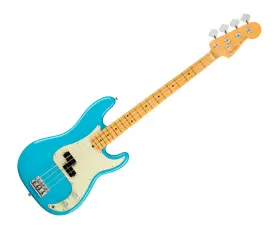 0193932719 Fender Used American Professional Ii Precision Bass - Miami Blue With Maple Fb