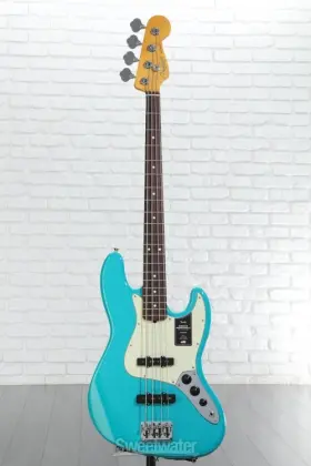 0193970719 Fender American Professional Ii Jazz Bass - Miami Blue With Rosewood Fingerboard