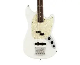 0198620380 Fender American Performer Mustang Bass - Arctic White With Rosewood Fb