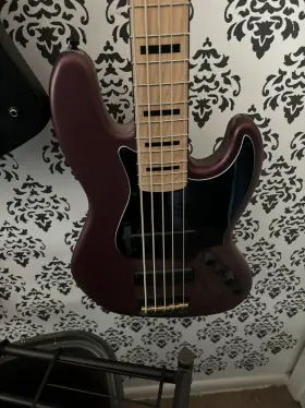 0370451544 Fender Squier Contemporary Active Jazz Bass Hh 5 String Burgundy See Description