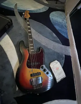 176393 Fender Jazz Bass Electric Guitar Sunburst With Cable Strap Gig Bag