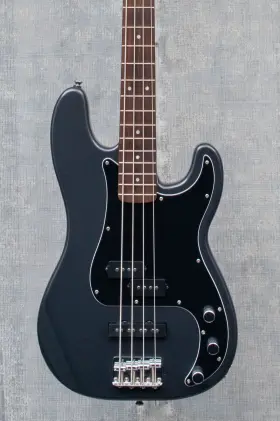 19842 Fender Used Squier Affinity Series Precision Bass Pj Charcoal Frost Metallic