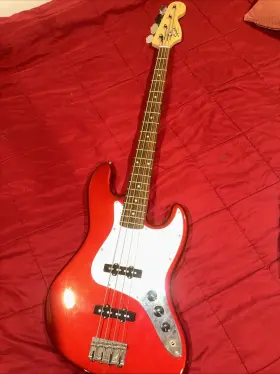 21triil60sjbrwcar Fender 4 String Electric Bass Guitar - Red
