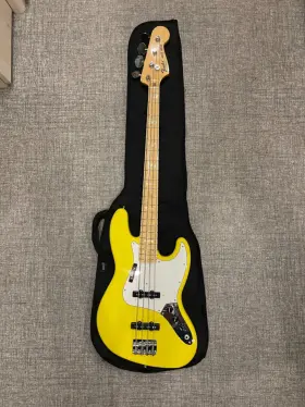 Fender 717669557027 4 String Electric Jazz Bass Guitar - Monaco Yellow