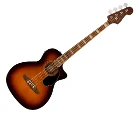 Fender 717669621520 Used Kingman Acoustic-eletric Bass - Shaded Edge Burst With Walnut Fb