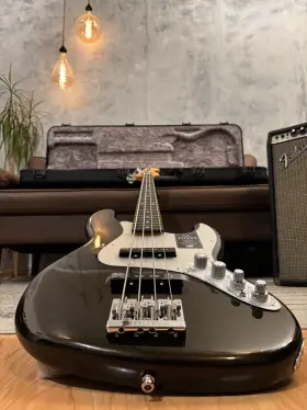 Fender 717669891237 American Ultra Ii Jazz Bass With Ebony Board 2024 Texas Tea Mint
