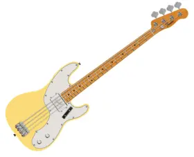 Fender 717669920432 Used Vintera Ii 70s Telecaster Bass - Vintage White With Maple Fb