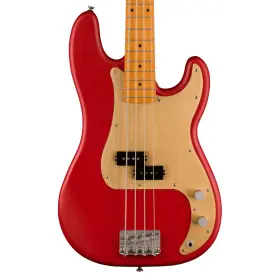 Fender 885978972142 Squier 40th Anniversary Precision Bass - Satin Dakota Red With Maple Fb