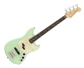 Fender 885978981564 Used American Performer Mustang Bass - Satin Surf Green With Rosewood Fb