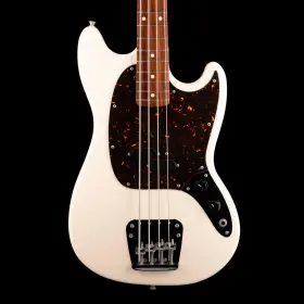 88fen063 Fender Pre Owned 2007 Crafted In Japan Mustang Bass Olympic White With Gig Bag
