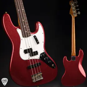 9231015263 Fender Custom Shop 1964 Jazz Bass Journeyman Relic P/j - Candy Apple Red Sparkle