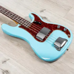 9235001587 Fender Mint Custom Shop Ft63 P Bass Journeyman Relic Rosewood Aged Daphne Blue