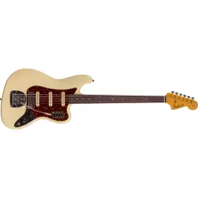 9235001603 Fender Custom Shop Bass Vi Journeyman Relic Guitar Rosewood Vintage White