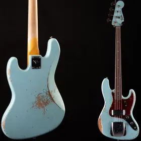 9236091120 Fender Custom Shop 1961 Jazz Bass Heavy Relic Super Faded Aged Daphne Blue 567