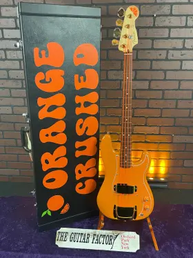 Chopshoppbass-7834-u Fender Tgf Chop Shop Custom Inch Orange Crushed Player Precision Bass Pau Ferro