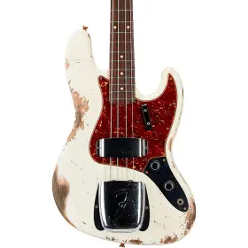 Fender Custom Shop 197881289768 60 Jazz Bass Heavy Relic Aged Olympic White Rf