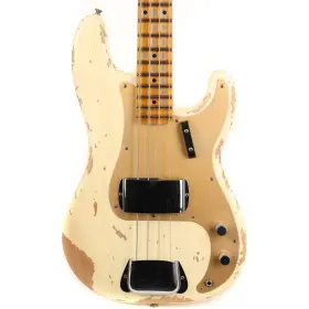 9235001585 Fender Custom Shop 1958 Precision Bass Heavy Relic Vintage White 2023
