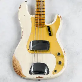 9236053102 Fender Custom Shop 1958 P-jazz Bass Heavy Relic 2023 - Aged White Blonde