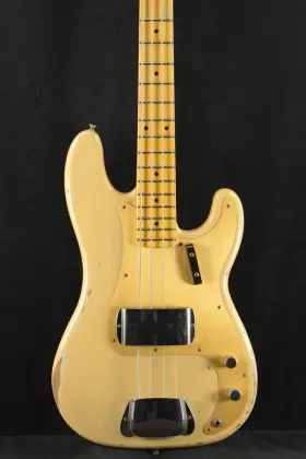 Cz552354 Fender 1958 Precision Bass Relic Aged Desert Sand 1-piece Quartersawn Maple Neck