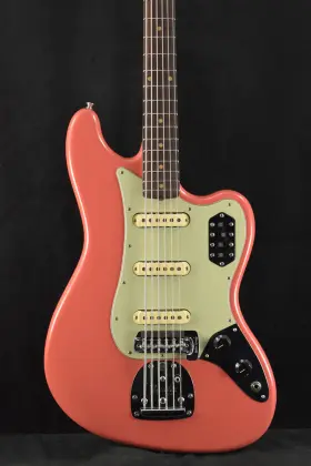 Cz584457 Fender Bass Vi Dlx Closet Classic Super Faded Aged Fiesta Red 3a Rosewood