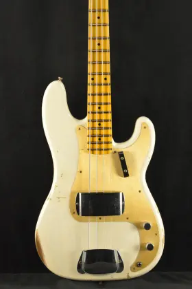 Cz585236 Fender Limited Edition P-jazz Bass Relic Aged White Blonde 1-piece Quartersawn