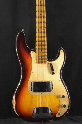 Cz585245 Fender Limited Edition P-jazz Bass Relic Chocolate 3-color Sunburst 1-piece