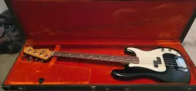 Fender E321011 Precision Bass Usa 1983 Electric Black Rh With Hard Case