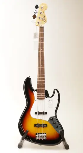 Fen0266840500 Fender Standard Jazz Bass Laurel Fingerboard White Pickguard 3-color Sunburst