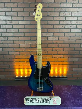 Jazzbassplus-0614-u Fender Player Jazz Bass Plus Top Maple Fingerboard Limited Edition Blue Bur