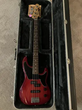 Mn31303 Fender Precision Bass Electric 4 String Solid Body Red Guitar With Case