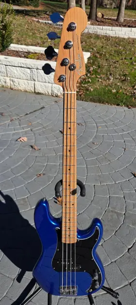 Ms232553 Fender Usa Mod Shop P-bass In Mystic Blue With Roasted Maple Neck - Jazz Rock