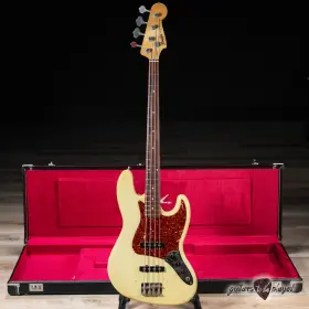 R17905-jazz Fender 2001 Custom Shop 1964 Jazz Bass Nos With Non-original Case Olympic White