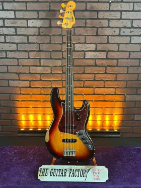Roadworn60jbass-2500-u Fender 2009 Road Worn Ft60s Jazz Bass Rosewood Fingerboard 3-color Sunburst