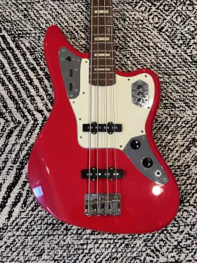 S007233 Fender Jaguar Bass Electric 4 String Solid Body Hot Rod Red Guitar With Case
