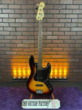 Stdjazzbassfl-1111-u Fender 1997 Mexican Standard Fretless Jazz Bass - Sunburst Electric With H
