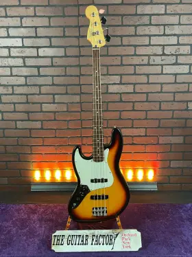 Stdlhjazzbass-0428-u Fender 2001 Standard Jazz Bass Left Handed Rosewood Fingerboard Brown Sunbu