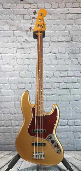 Vintera-60s-jbass-pf-fmg Fender Vintera Ft60s Jazz Bass Pau Ferro Fingerboard Firemist Gold