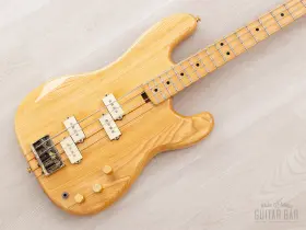 Fpm-80 Fernandes 1979 Inch Bomber Bass Vintage Neck Through Double P Natural