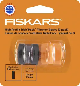 115550 Fiskars Trimmer Replacement Blades 2 Pack High Profile Tripletrack Style