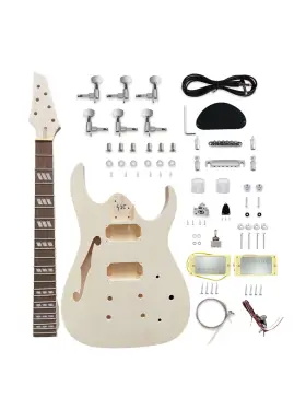 Fistrock 742686876165 Diy Electric Guitar Kit Beginner 6 String Right Handed With Flamed Maple