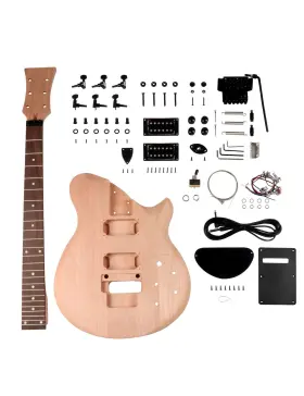 Fistrock 742686876202 Diy Electric Guitar Kit Beginner 6 String Right Handed With Mahogany Body