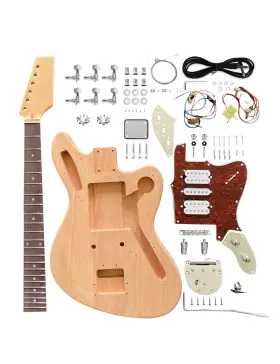 Fistrock 742686876219 Diy Electric Guitar Kit Beginner 6 String Right Handed With Mahogany Body
