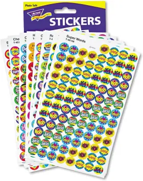T-1945 Flat River Group Positive Praisers Superspots Stickers Great On Homework Incentives Crafts