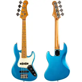Flight 831120928748 Solid Body Mini Bass W Bag - Metallic Blue