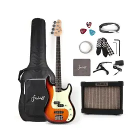 Fbk-30 Fojill Full Size Four String Electric Bass Guitar With 10w Watt Amplifier 4 R