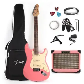 Fek-03 Fojill Full Size Beginner Kit Electric Guitar Guitars Set Starter Package With Ampli