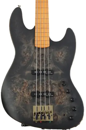 00810046138731 Fretless Sire Marcus Miller V10 4-string Bass Guitar - Transparent Black Satin