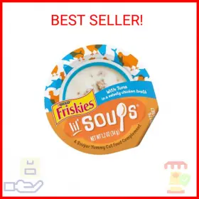 Friskies 050000171958 Purina Natural Grain Free Lickable Cat Treats Lil Soups With Tuna In
