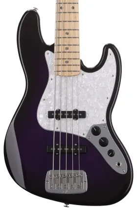 Fdjb5-ppb-mp G&l Fullerton Deluxe Jb-5 Bass Guitar - Purpleburst